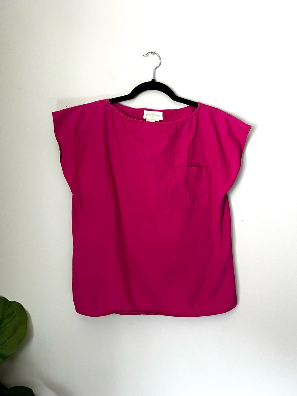 Vintage Gian Franco Magenta Cap Sleeve Blouse